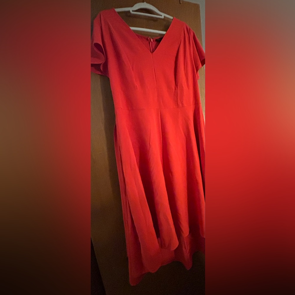 Size 18, Lane Bryant, Women’s long high low dress - Orange